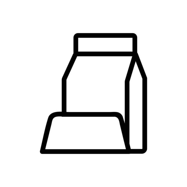 Vettore icona ciotola per animali. Illustrazione del simbolo del contorno isolato — Vettoriale Stock