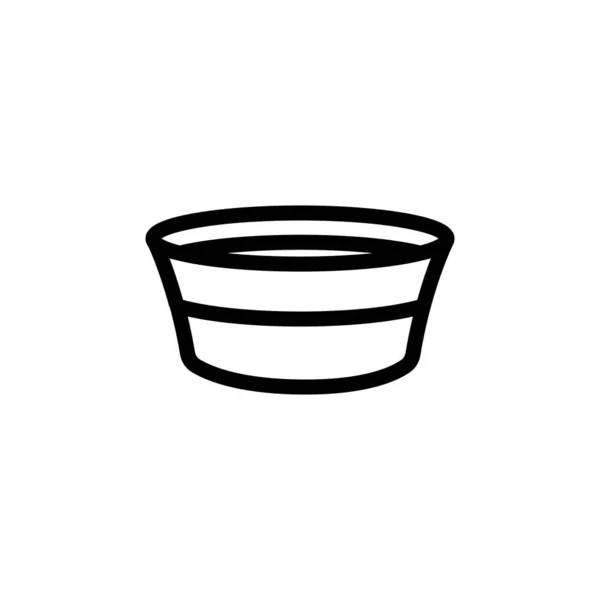 Pet bowl vector icono. Ilustración del símbolo de contorno aislado — Vector de stock