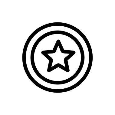 Süper Kahraman Kalkan Simgesi Vektörü. İzole edilmiş kontür sembolü gösterimi