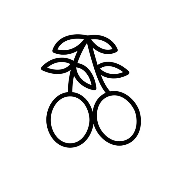 Vector icono aceitunas. Ilustración del símbolo de contorno aislado — Vector de stock