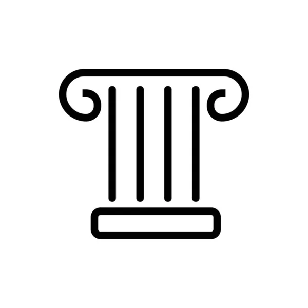 Grèce bâtiment icône vecteur. Illustration de symbole de contour isolé — Image vectorielle