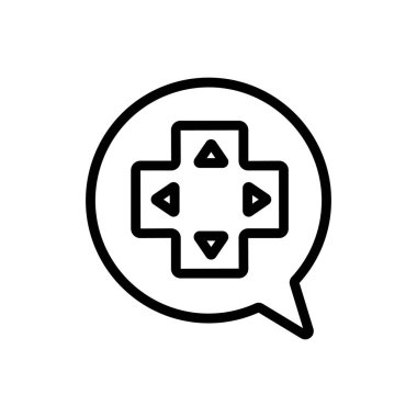 Oyun simgesi vektörünü kontrol et. İzole edilmiş kontür sembolü gösterimi