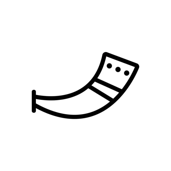 Vector ícone chifre. Isolado contorno símbolo ilustração — Vetor de Stock
