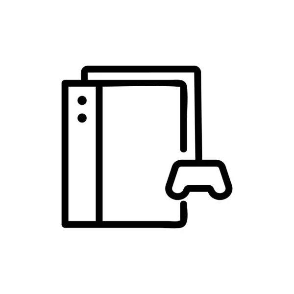 Vetor de ícone de console de jogo. Isolado contorno símbolo ilustração — Vetor de Stock