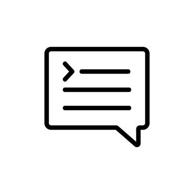 Kod programlama simgesi vektörü. İzole edilmiş kontür sembolü gösterimi