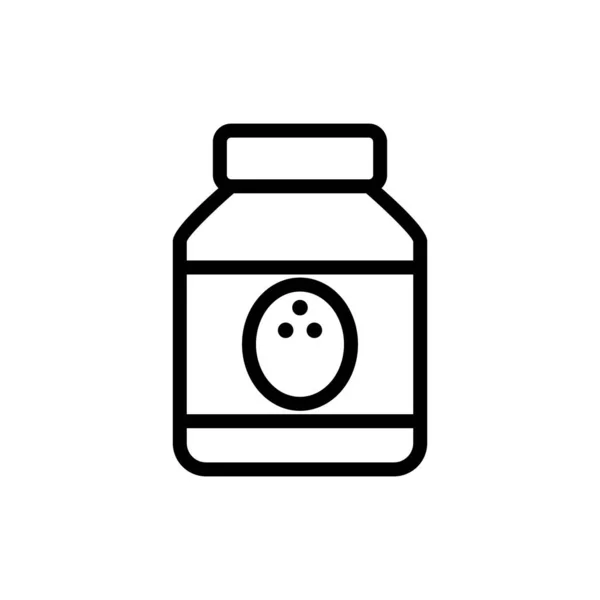 Icono de leche de coco vector. Ilustración del símbolo de contorno aislado — Vector de stock