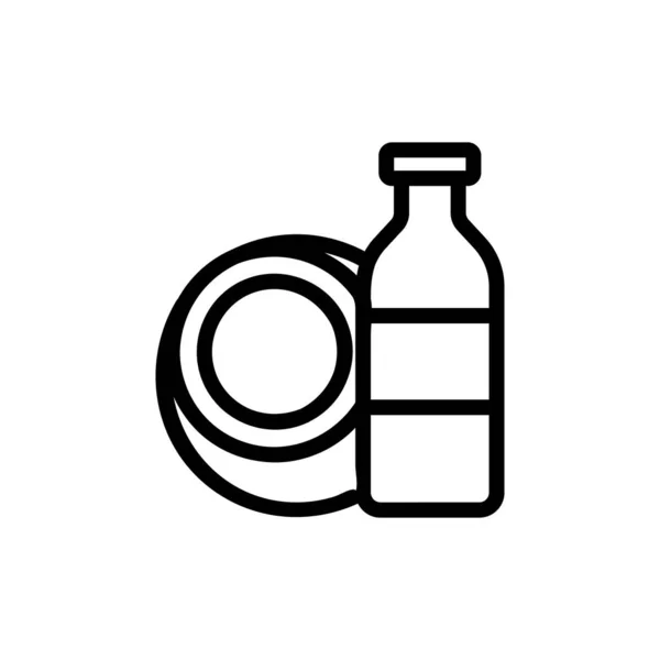 Coconut milk icon vector. Isolated contour symbol illustration — Stock Vector