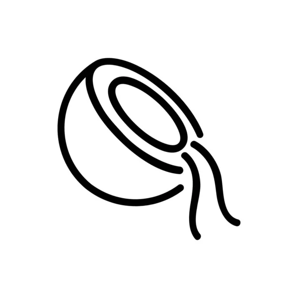 Vetor ícone de coco. Isolado contorno símbolo ilustração — Vetor de Stock