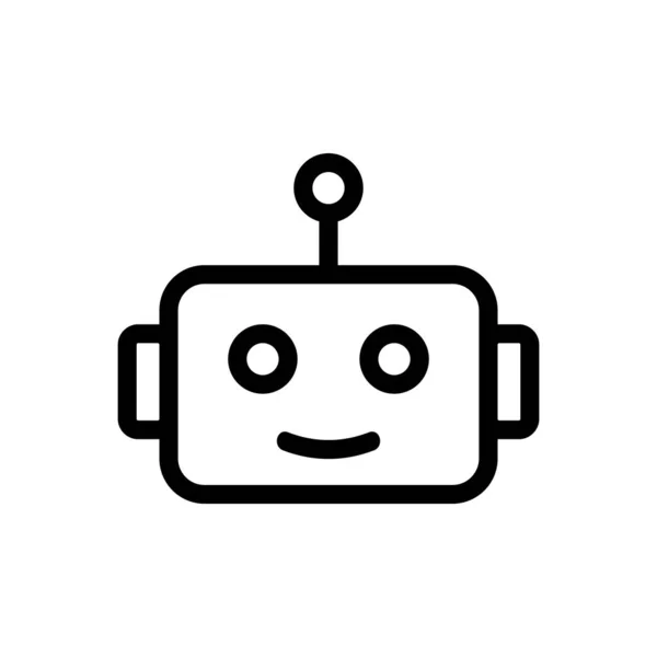 Sohbet robotu ikon vektörü. İzole edilmiş kontür sembolü gösterimi