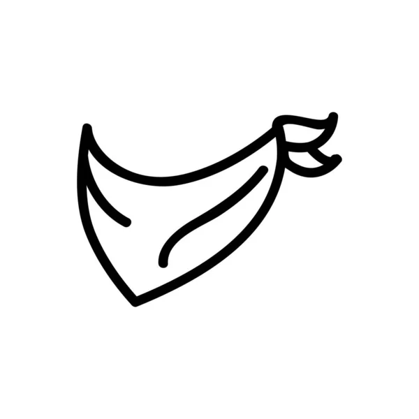 Bandana ikon vektörü. İzole edilmiş kontür sembolü gösterimi — Stok Vektör