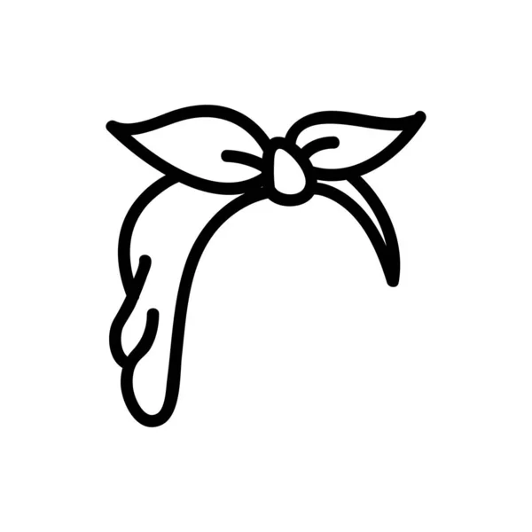 Vetor ícone Bandana. Isolado contorno símbolo ilustração — Vetor de Stock