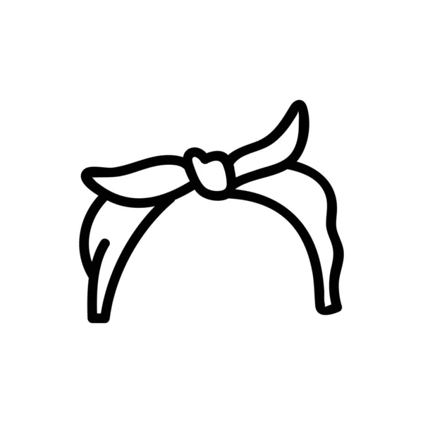 Vetor ícone Bandana. Isolado contorno símbolo ilustração — Vetor de Stock
