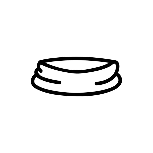 Vettore di icone Bandana. Illustrazione del simbolo del contorno isolato — Vettoriale Stock