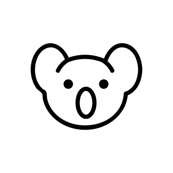 Panda vector icono. Ilustración del símbolo de contorno aislado — Vector de stock