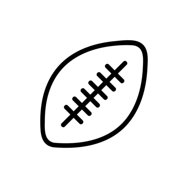 Vetor de ícone de bola de rugby. Isolado contorno símbolo ilustração — Vetor de Stock