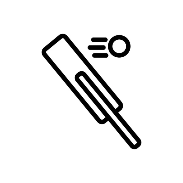 Kriket ikonu vektörü. İzole edilmiş kontür sembolü gösterimi — Stok Vektör