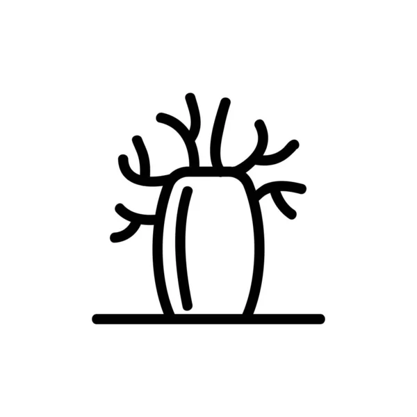 Vetor ícone Baobab. Isolado contorno símbolo ilustração —  Vetores de Stock