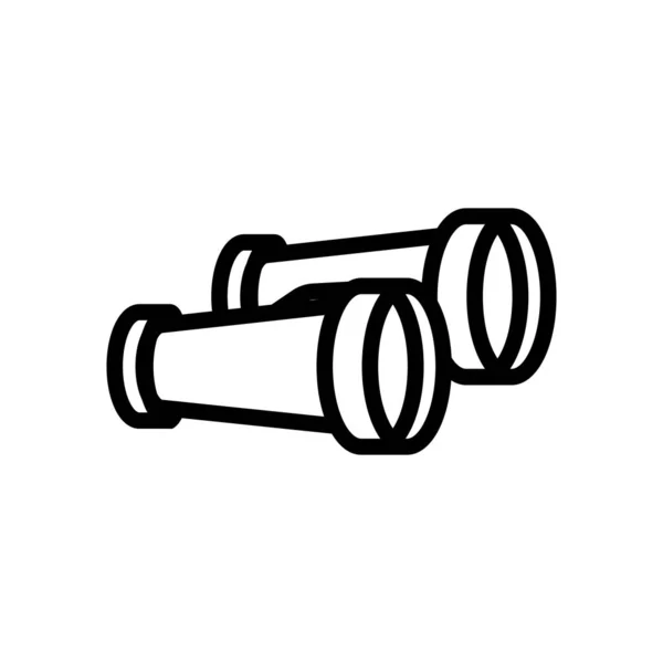 Binoculars icon vector. Isolated contour symbol illustration — Stock Vector