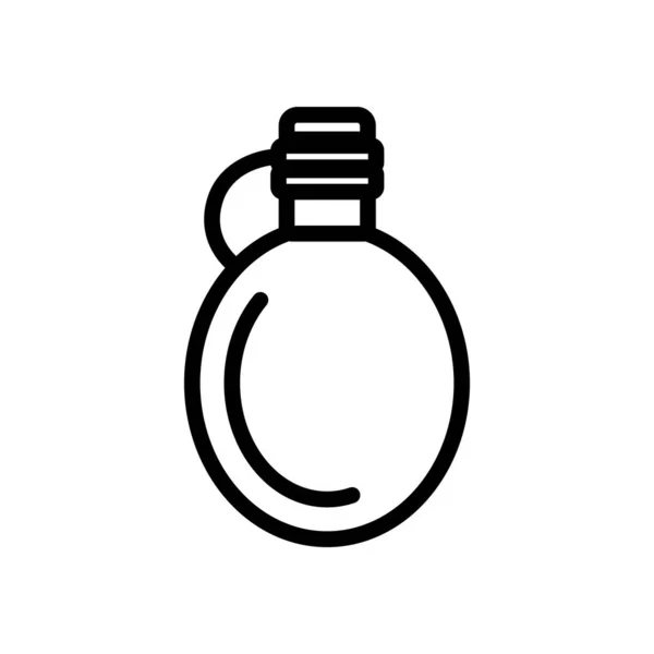 Frasco vector icono de agua. Ilustración del símbolo de contorno aislado — Vector de stock