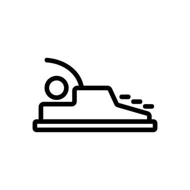 typewriter icon vector. Isolated contour symbol illustration