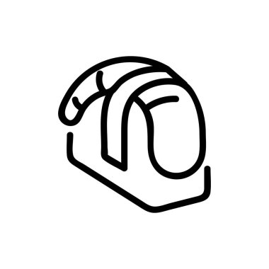 shrimp icon vector. Isolated contour symbol illustration