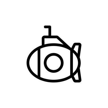 Periscope submarine icon vector. Isolated contour symbol illustration