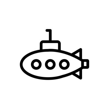 Periscope submarine icon vector. Isolated contour symbol illustration