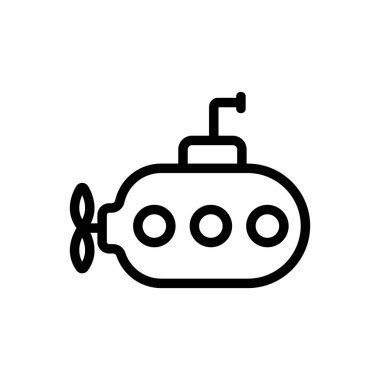 Periscope submarine icon vector. Isolated contour symbol illustration