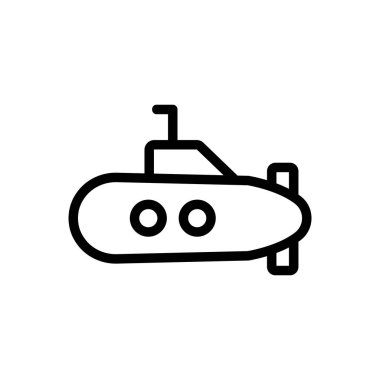 Periscope submarine icon vector. Isolated contour symbol illustration