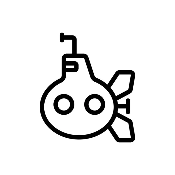 Periscope submarine icon vector. Isolated contour symbol illustration — Wektor stockowy