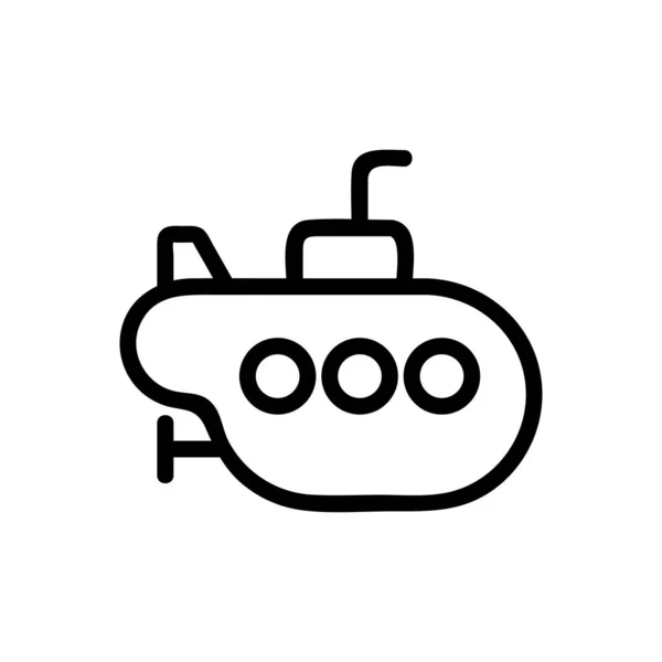 Periscope submarine icon vector. Isolated contour symbol illustration — Stok Vektör