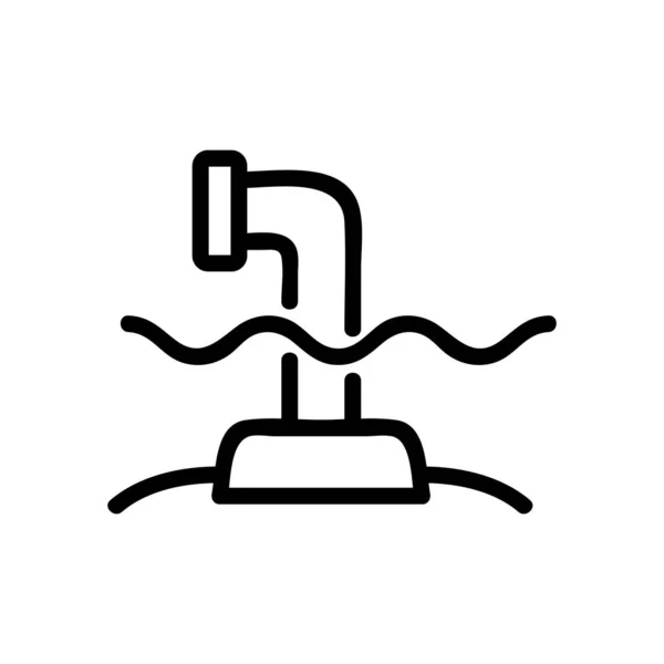 Periscope submarine icon vector. Isolated contour symbol illustration — Stock Vector