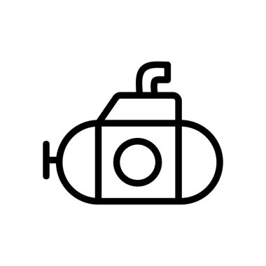 Periscope submarine icon vector. Isolated contour symbol illustration