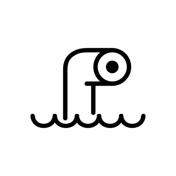 Periscope submarine icon vector. Isolated contour symbol illustration — Stock vektor