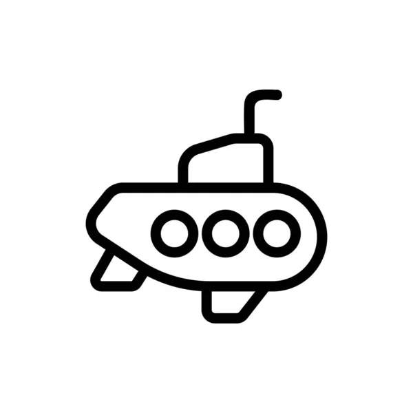 Periscope submarine icon vector. Isolated contour symbol illustration — Stockový vektor