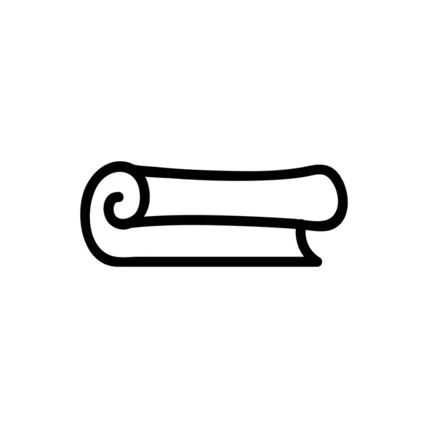 Pergaminho papel scroll ícone vetor. Isolado contorno símbolo ilustração — Vetor de Stock