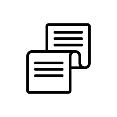 parchment paper scroll icon vector. Isolated contour symbol illustration