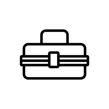 Lunchbox icon vector. Isolated contour symbol illustration