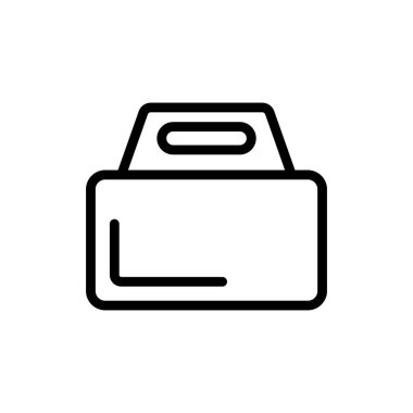Lunchbox icon vector. Isolated contour symbol illustration