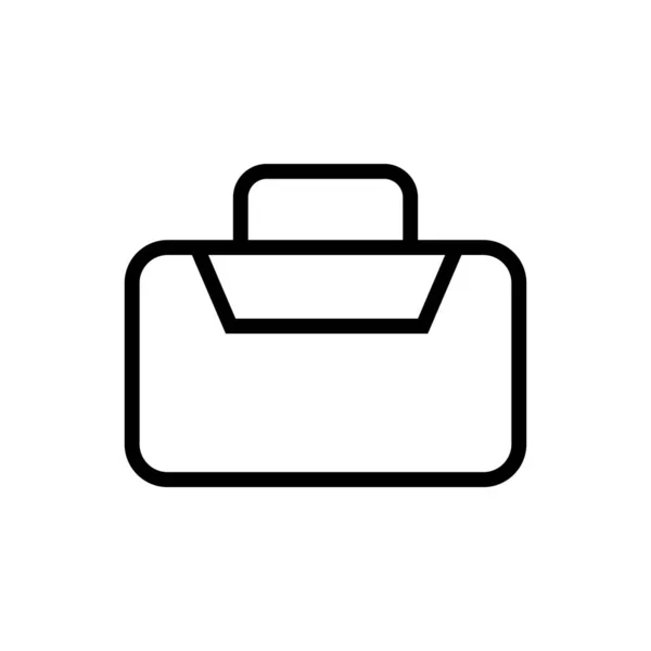 Il vettore dell'icona del cestino del pranzo. Illustrazione del simbolo del contorno isolato — Vettoriale Stock
