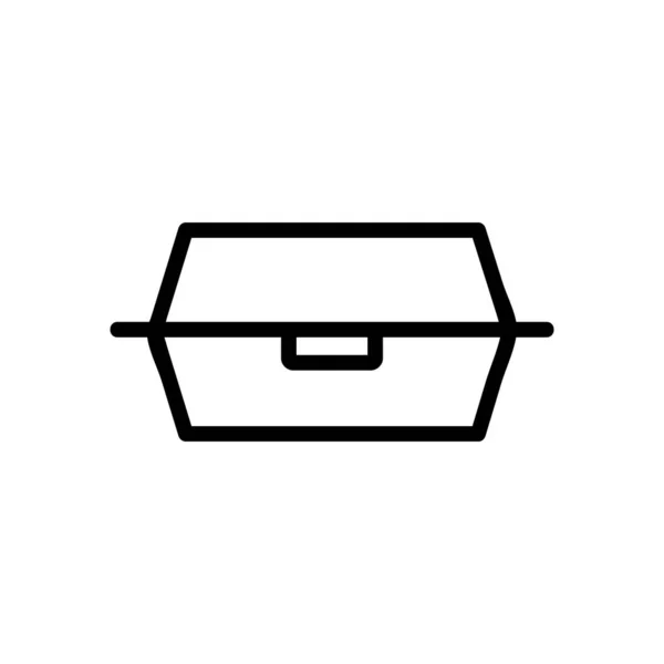 Lunchbox icon vector. Isolated contour symbol illustration — Wektor stockowy