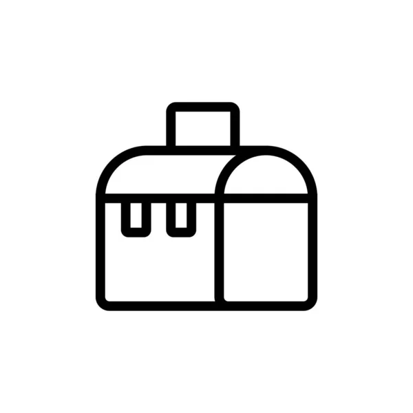 Boîte à lunch icône vecteur. Illustration de symbole de contour isolé — Image vectorielle