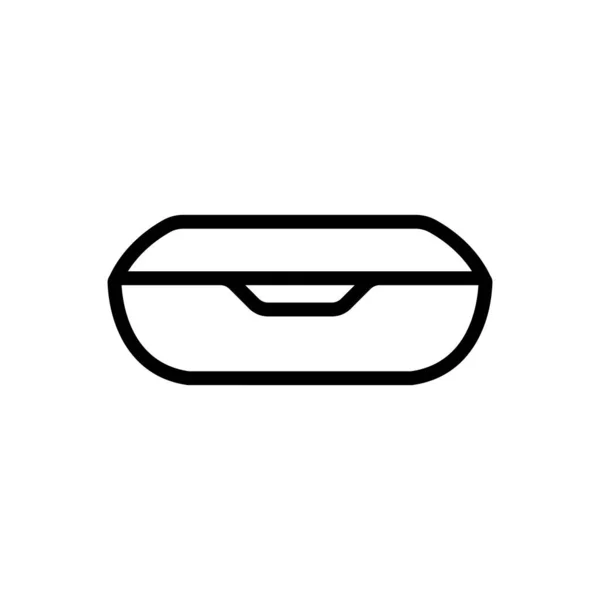 Lunchbox icon vector. Isolated contour symbol illustration — Stock Vector