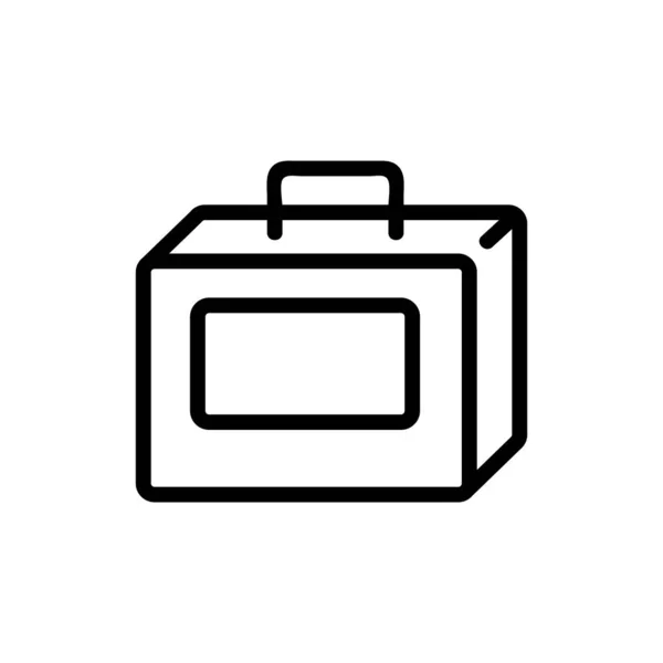 Lunchbox vector icono. Ilustración del símbolo de contorno aislado — Vector de stock