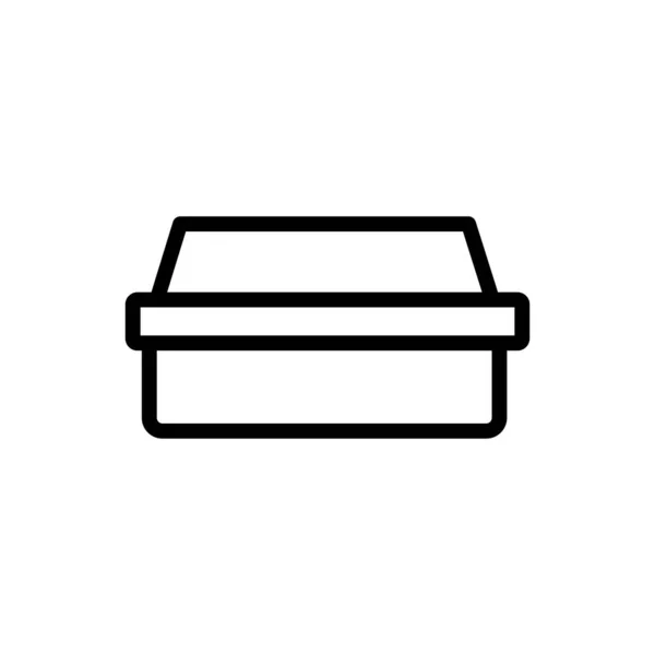 Lunchbox icon vector. Isolated contour symbol illustration — 图库矢量图片