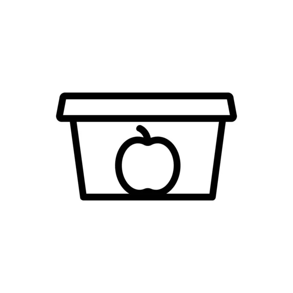 Lunchbox icon vector. Isolated contour symbol illustration — Wektor stockowy