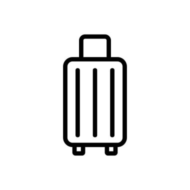 baggage icon vector. Isolated contour symbol illustration