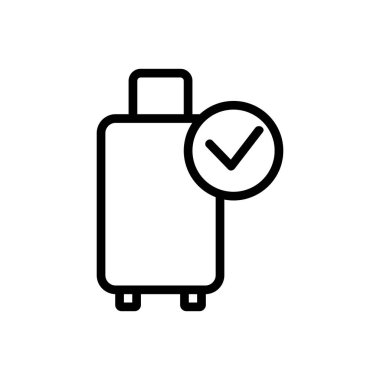 baggage icon vector. Isolated contour symbol illustration