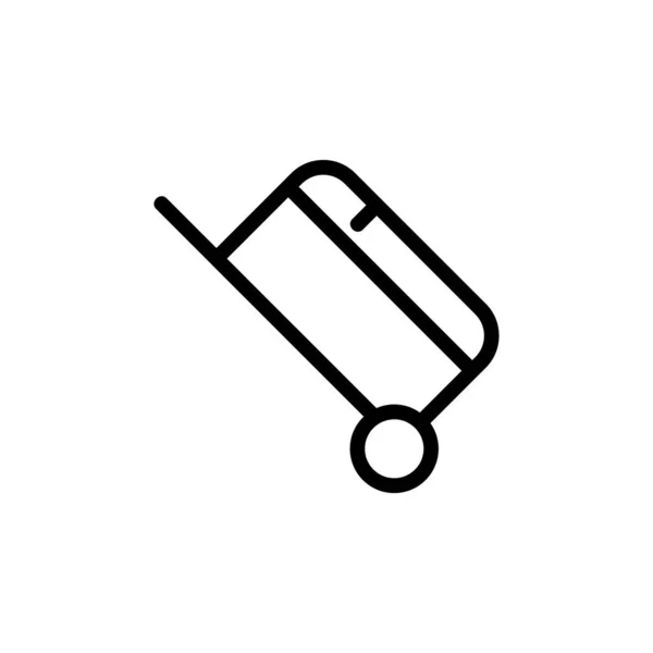 Vetor ícone de bagagem. Isolado contorno símbolo ilustração — Vetor de Stock