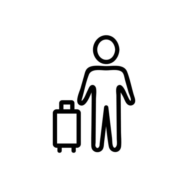 Baggage icon vector. Isolated contour symbol illustration — ストックベクタ